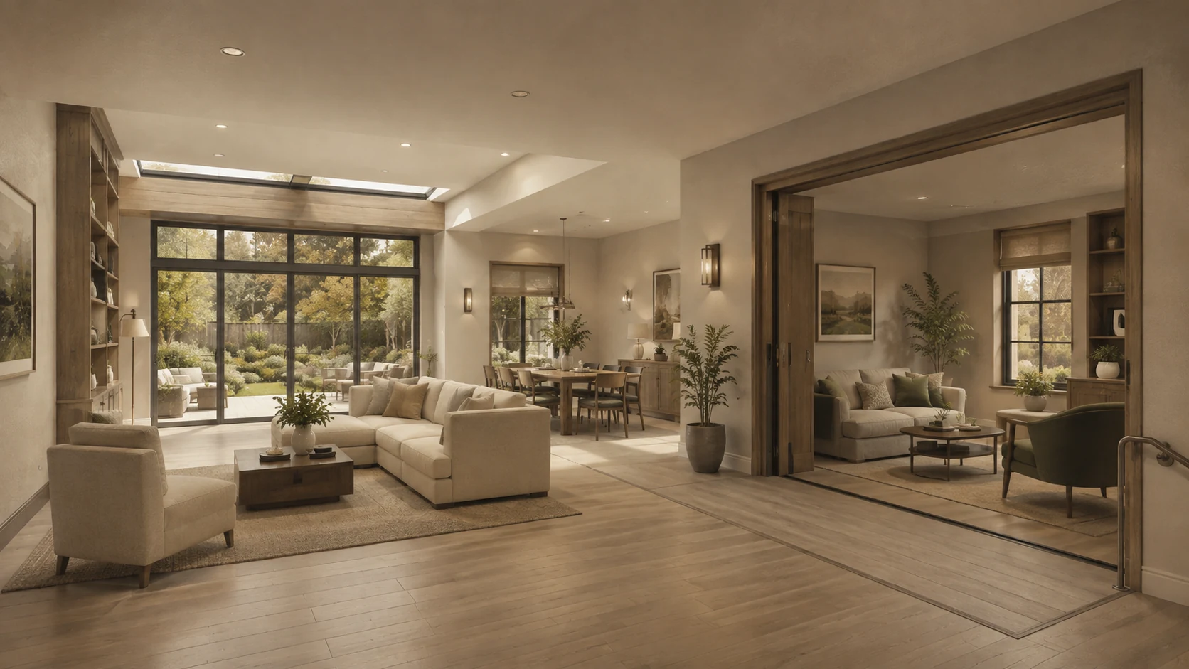 Multi-generational layouts succeed when shared spaces and quieter private zones are balanced deliberately.